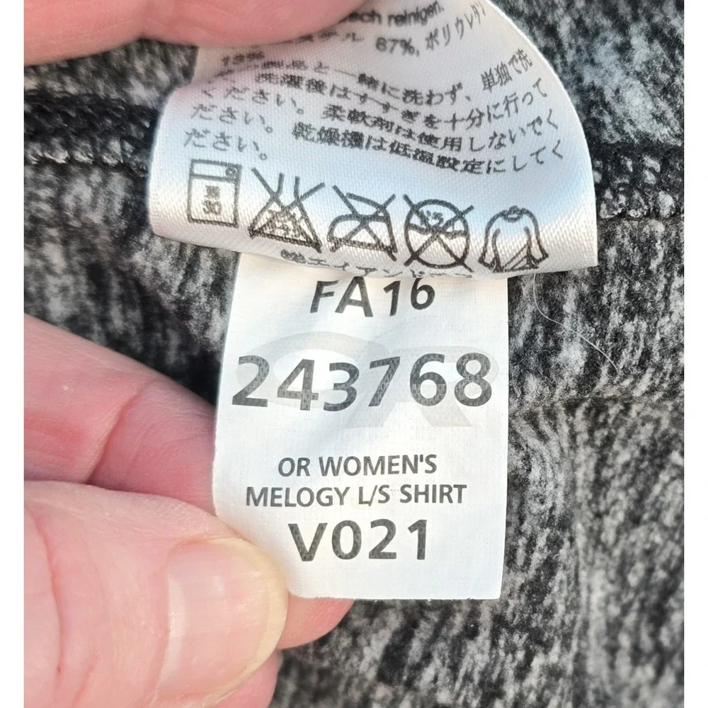 Outdoor Research Women's Melody Shirt Sz S Heather Black Ruched 1/4 Zip Gorpcore